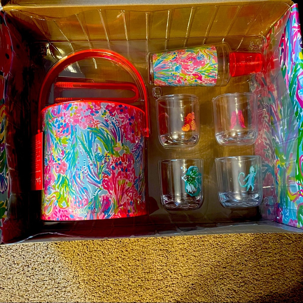 Lilly Pulitzer Ice Bucket Set